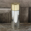 6oz Pewter Shotgun Cartridge Hip Flask with Brass Lid at Online8 Furniture Auckland NZ