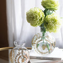 Oro Round Vase - Clear/Gold (27cm)