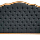French Provincial King Headboard Black Linen Oak
