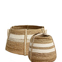 Amini Baskets A/2 - Natural w/White