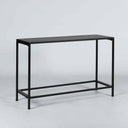 Frame Console in black iron, angled view