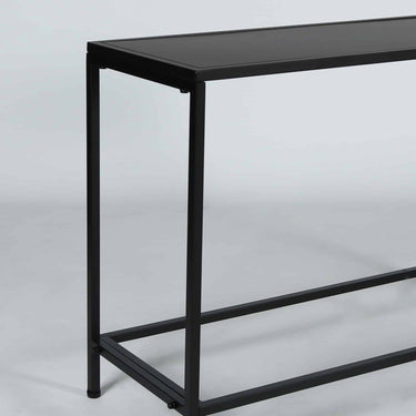 Frame Console in black iron, styled detail