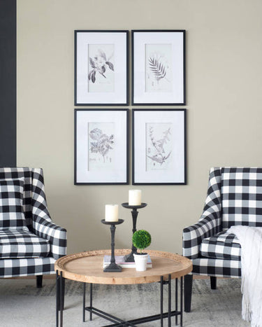 Monochrome Botanical Pencil Art Print - Set of 4 - 50x70cm