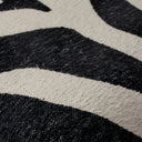 Broste Zebra Pouf black and beige detail view