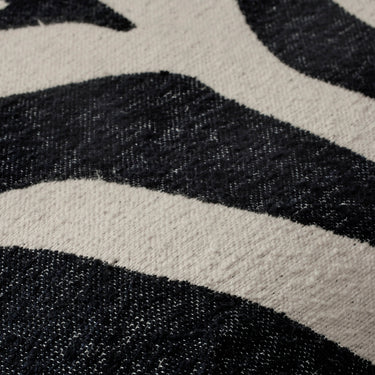 Broste Zebra Pouf black and beige detail view