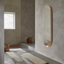 BROSTE Mirror Alva Oval Natural Oak detail