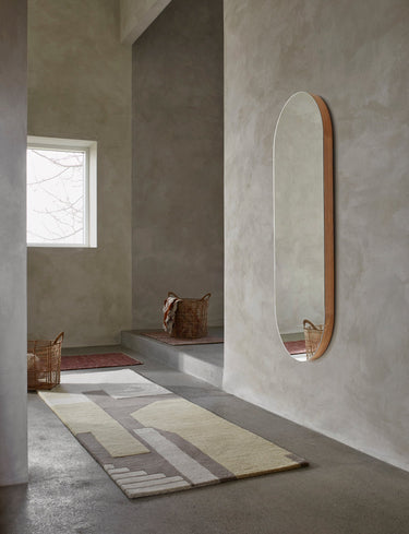 BROSTE Mirror Alva Oval Natural Oak detail