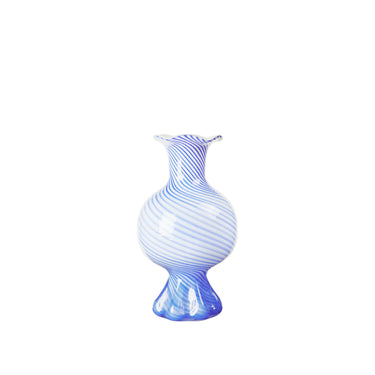 BROSTE Vase Mella Intense Blue Off White
