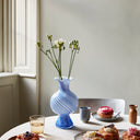 BROSTE Vase Mella Intense Blue Off White styled