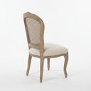 Vintage French Provincial Rattan Back Dining Chair - rattan detail close up