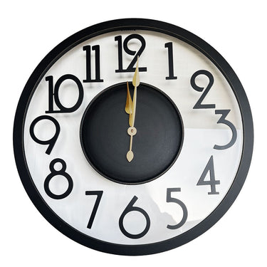 Falan Clock Black Frame 60x60x4cm