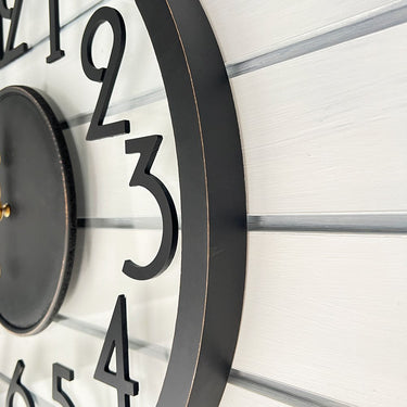 Falan Clock Black Frame 60x60x4cm