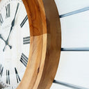 Dahlia Clock Wood Frame 60x60x6.7cm
