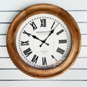 Dahlia Clock Wood Frame 60x60x6.7cm