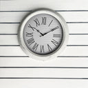 Huxley Clock Antique White Distressed Frame 45x45x5.8cm
