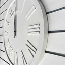 Whisper Clock White With Steel Grey Arms 60x60x3.5cm