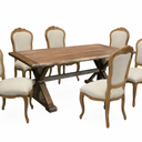 French Louis Dining Suite 6 Seater - Full Styled Setting