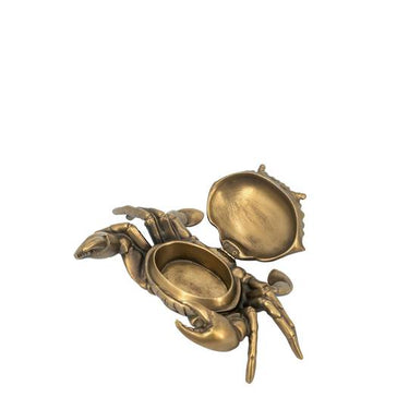 Crab Decorative Box with Lid - Brass