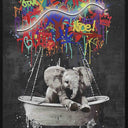 Elephant LED Wall Art close up