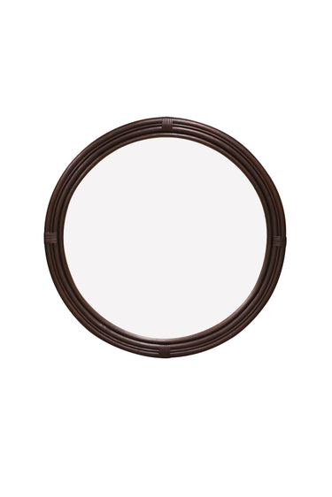 PLANTATION Amara Round Mirror Chocolate