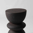Fibreglass Hourglass Stool Black side view