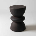 Fibreglass Hourglass Stool Black