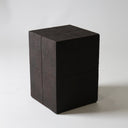 Fibreglass Quad Stool Coffee Black side view