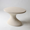 Fibreglass Eclipse Coffee Table Off White Textured detail