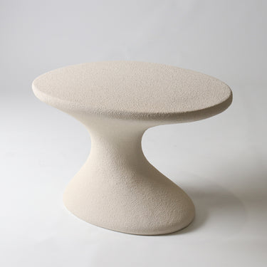 Fibreglass Eclipse Coffee Table Off White Textured detail