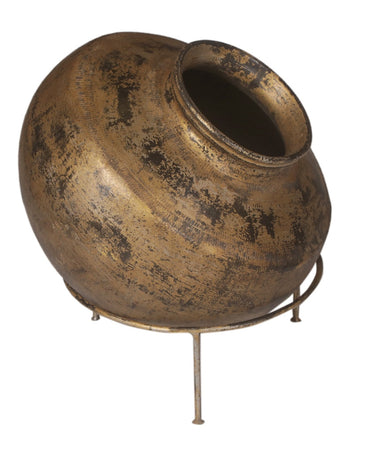 Clay Pot with Iron Stand at Online8 Furniture Auckland NZ