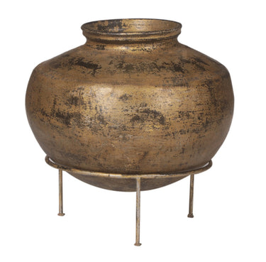 Clay Pot with Iron Stand at Online8 Furniture Auckland NZ