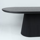 Contour Ribbed Dining Table, detail of the ribbed base