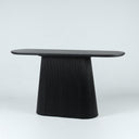 Contour Ribbed Console Table 150cm in black with a fluted ribbed base
