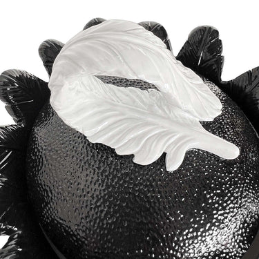 Plumage Black and White Trinket Box styled