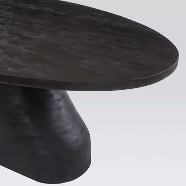 Form Dining Table 200cm in black mango wood, detail view