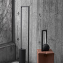 Kristina Dam Geometric Table Lamp, detail of the black steel sphere base