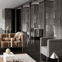 Kristina Dam Cone Table Lamp, walnut base detail