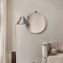Kristina Dam Cone Floor Lamp, showing the tapered cone shade and walnut detail