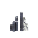 Kristina Dam Bookend Sculpture in marble, a pair of hewn marble blocks