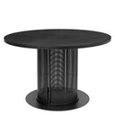 Kristina Dam Bauhaus Dining Table in black perforated steel, 1200mm round