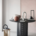 Kristina Dam Bauhaus Dining Table, showing the perforated steel top