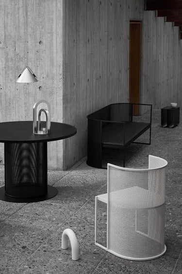Kristina Dam Bauhaus Dining Table set outdoors