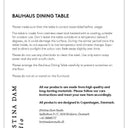 Kristina Dam Bauhaus Dining Table in black, angled view