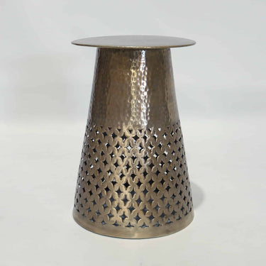Aluminium Artistic Table 40x40x58cm Champagne