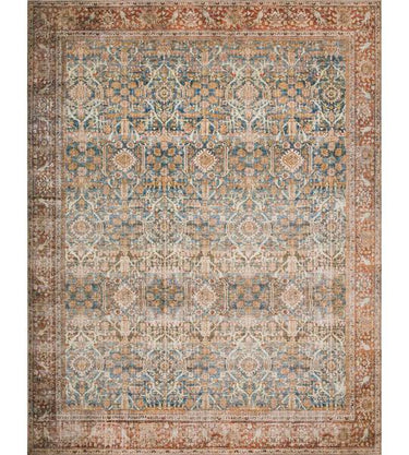 Layla Rug LAY-04 - Ocean/Rust - 229x289cm