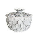 Matte White Petal Trinket Box