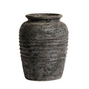 MUUBS Melancholia 40 terracotta pot in metallic black