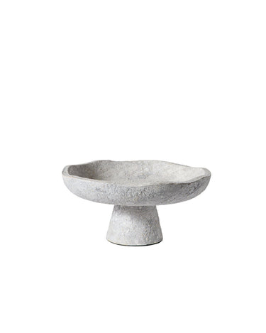 MUUBS Luna medium decorative bowl in grey glazed terracotta