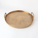 Aluminium Round Collar Tray 40cm Raw Gold
