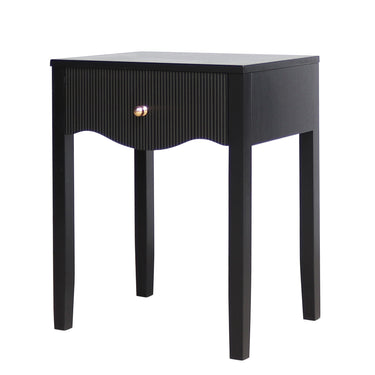 Cyrus Curved Bedside Table in Black - Online8 New Zealand
